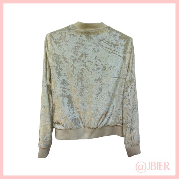 Ecru Studios Velvet Bomber Jacket - Picture 3 of 5